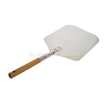 14 Inch Aluminum Pizza Shovel Bi Handle Wooden